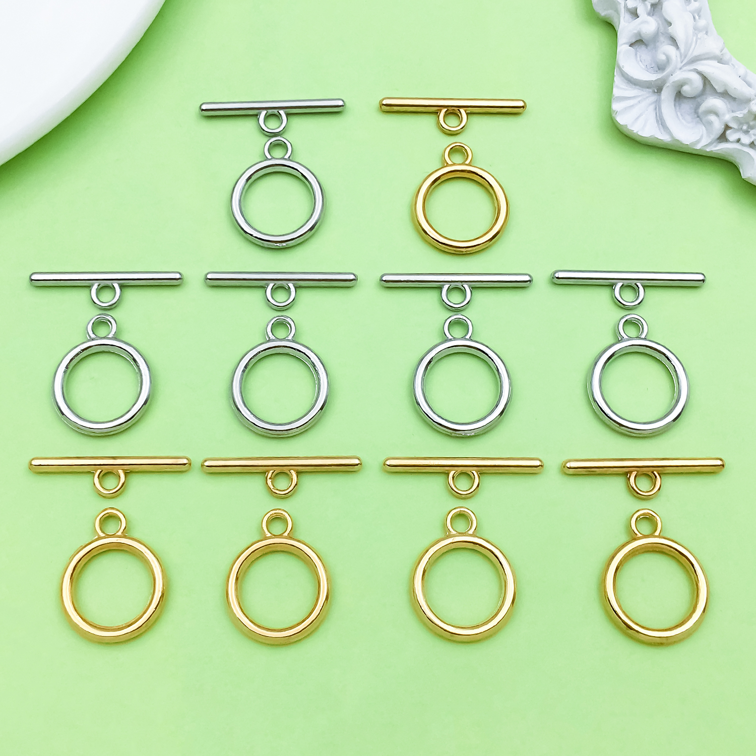 Jewelry Making Necklaces - 20pcs Alloy Buckles, OT end Buckles,