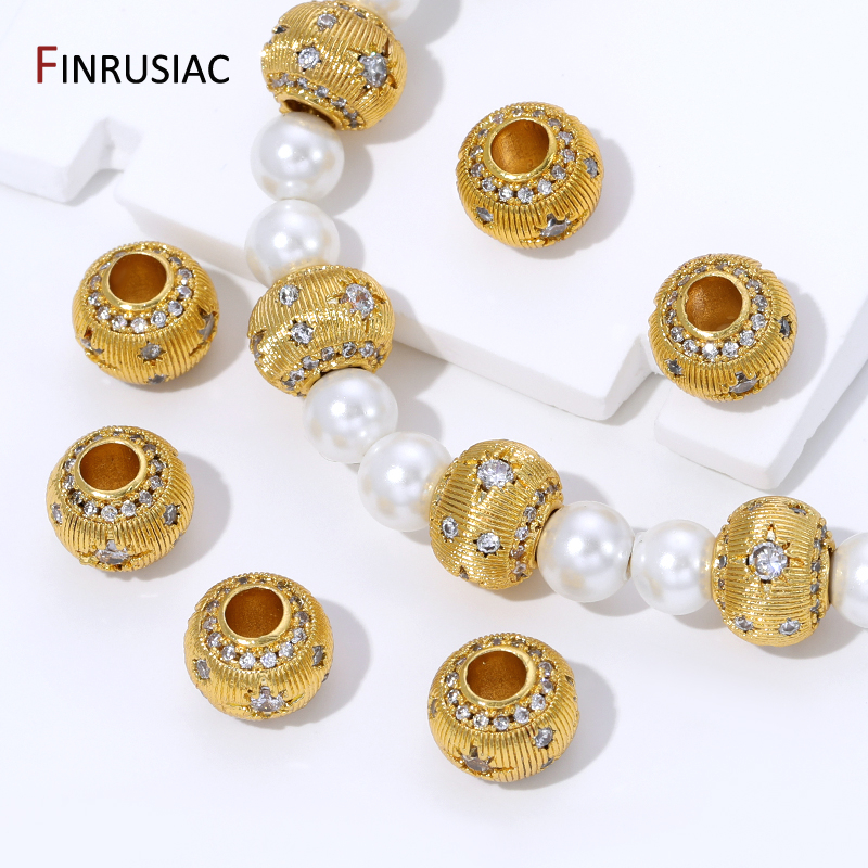 Jewelry Making Items - 18K Gold Plated Brass Round Spacer