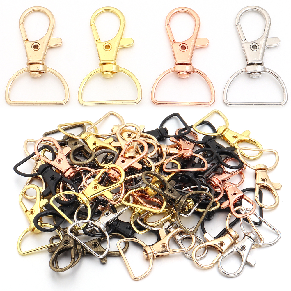 Jewelry Making Hardware - 10pcs/lot Metal Swivel Clasps With D