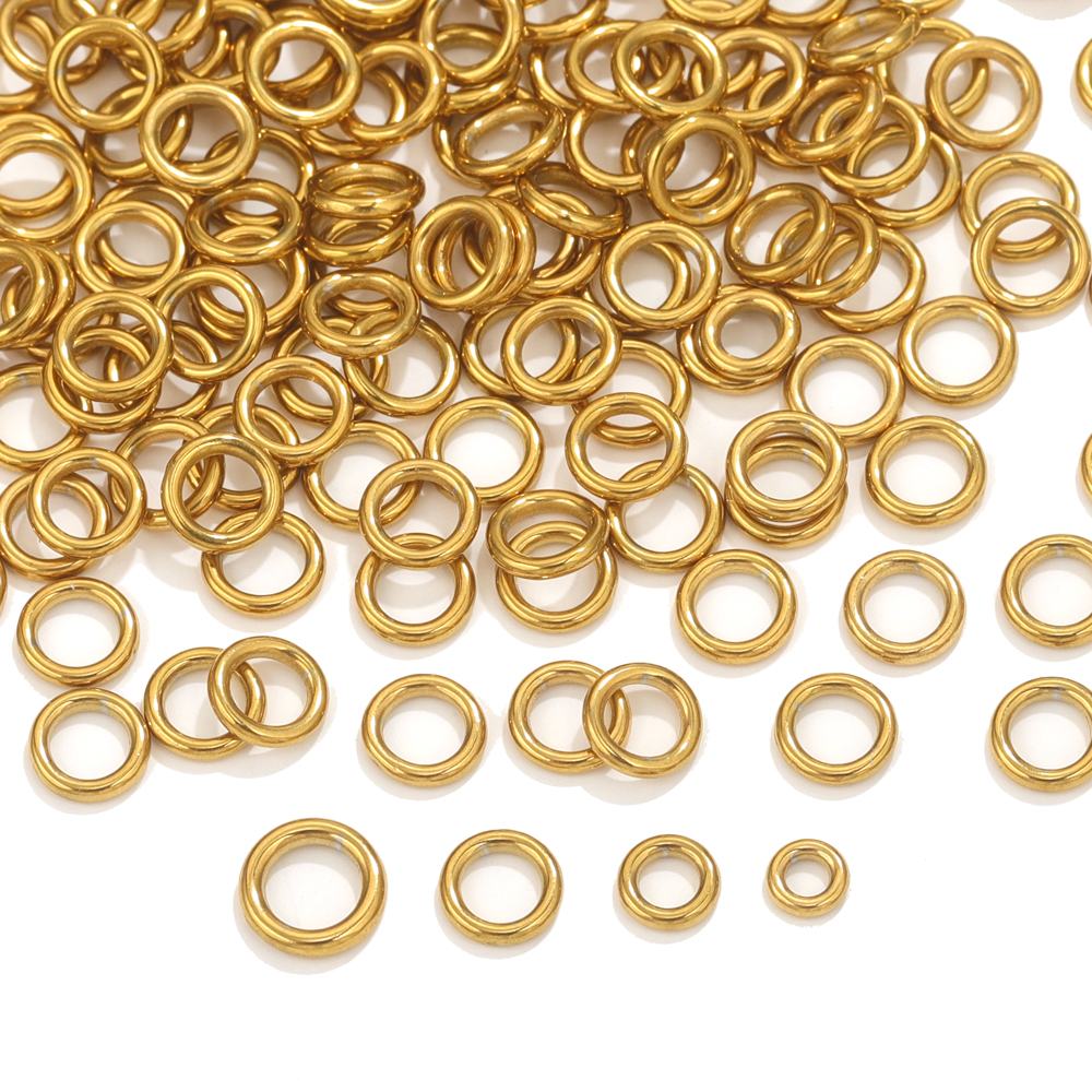 Jewelry Making Looper Tool - 50pcs Stainless Steel O Ring Gold