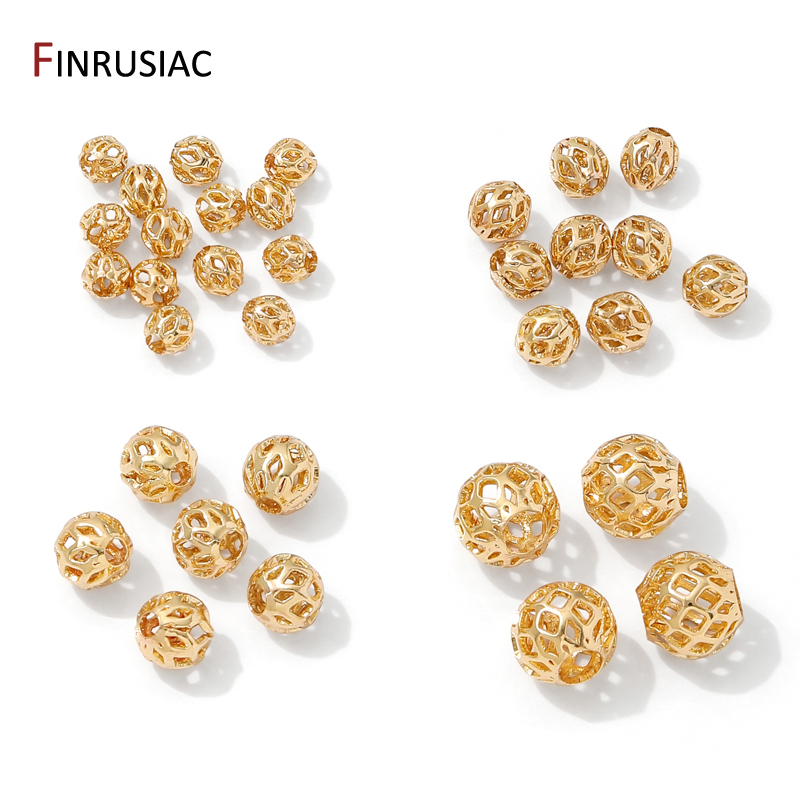 4/5/6/8mm 14K Gold Plated Holl - Jewelry Making Items ulasan dan harga