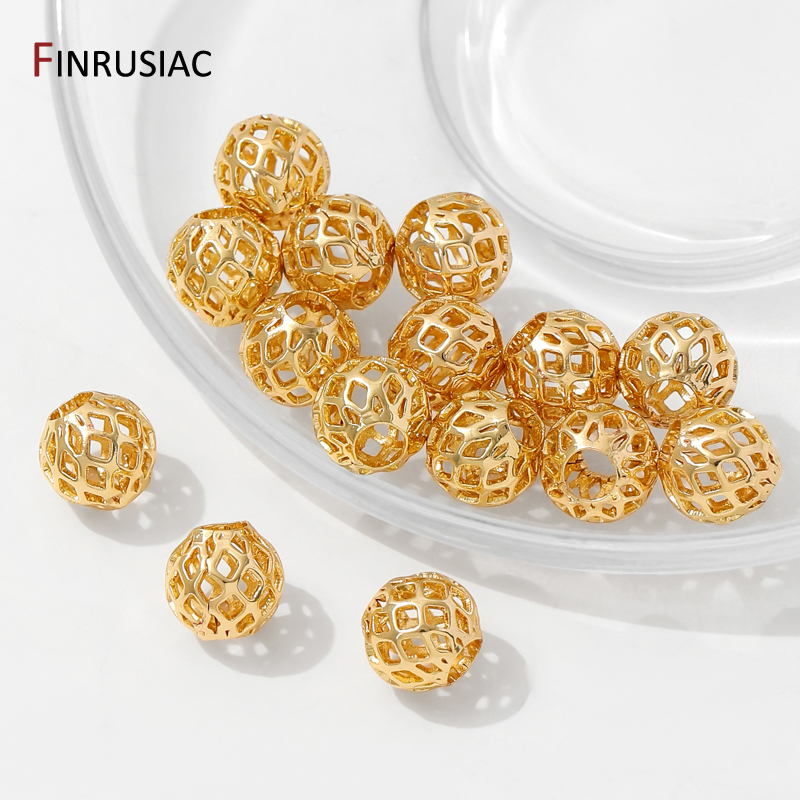 4/5/6/8mm 14K Gold Plated Holl - Jewelry Making Items ulasan dan harga