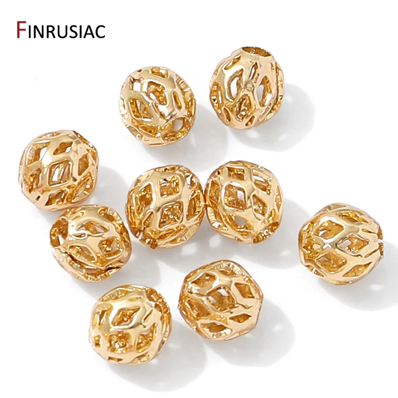 4/5/6/8mm 14K Gold Plated Holl - Jewelry Making Items ulasan dan harga