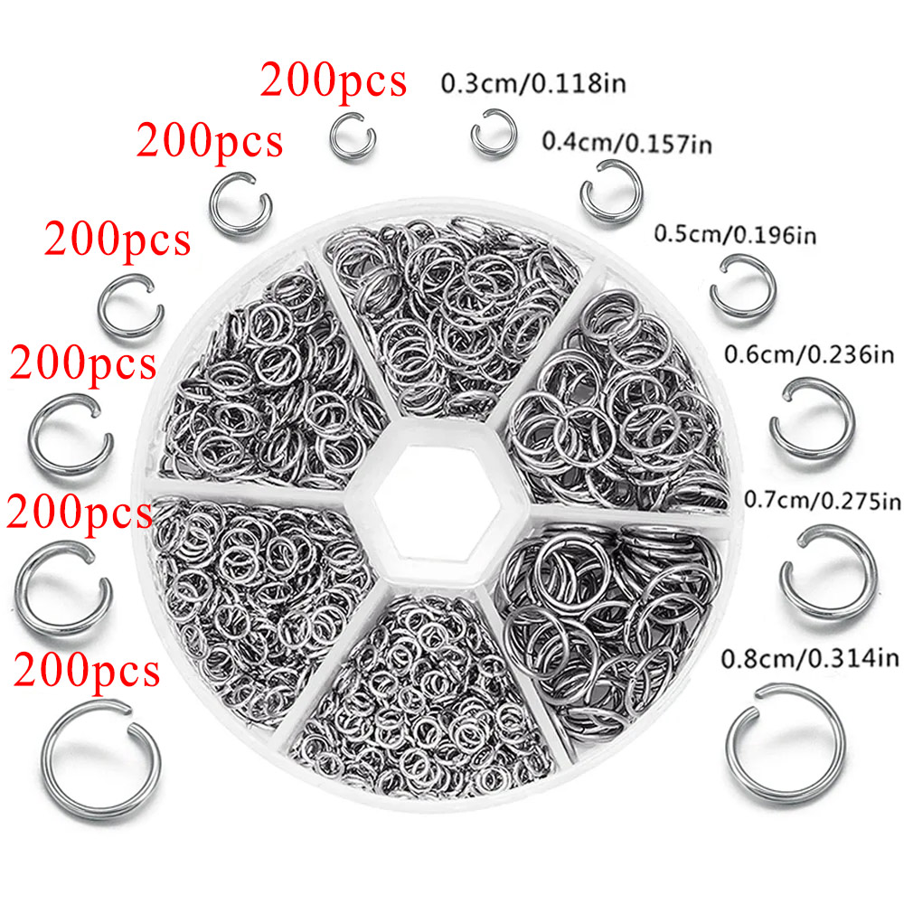 1200pcs Stainless Steel Jump R - Jewelry Making Looper Tool ulasan dan harga