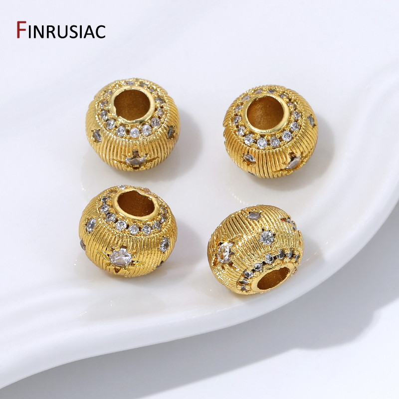18K Gold Plated Brass Round Sp - Jewelry Making Items ulasan dan harga