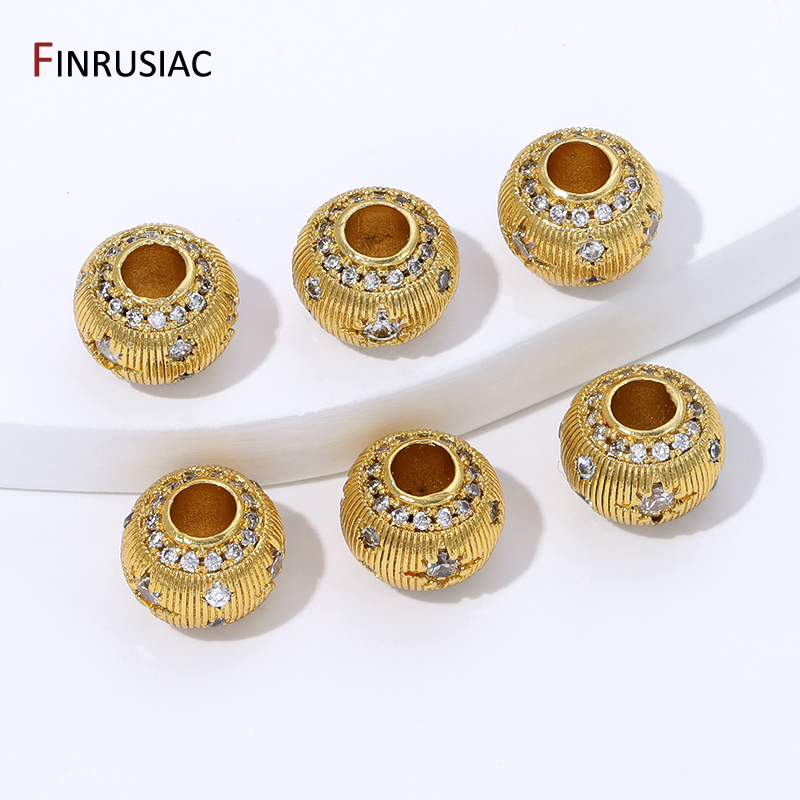 18K Gold Plated Brass Round Sp - Jewelry Making Items ulasan dan harga