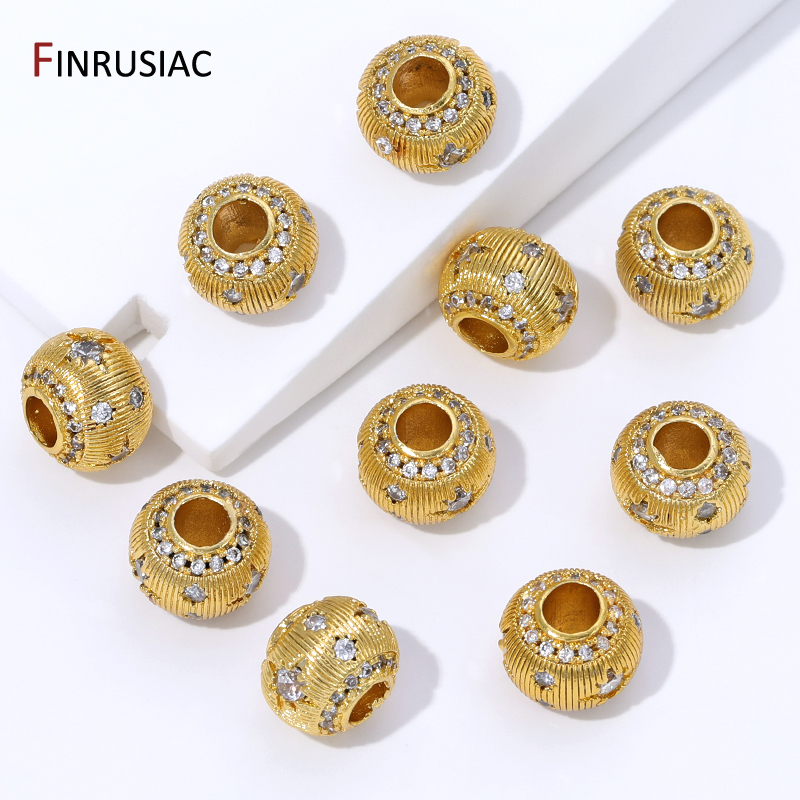 18K Gold Plated Brass Round Sp - Jewelry Making Items ulasan dan harga