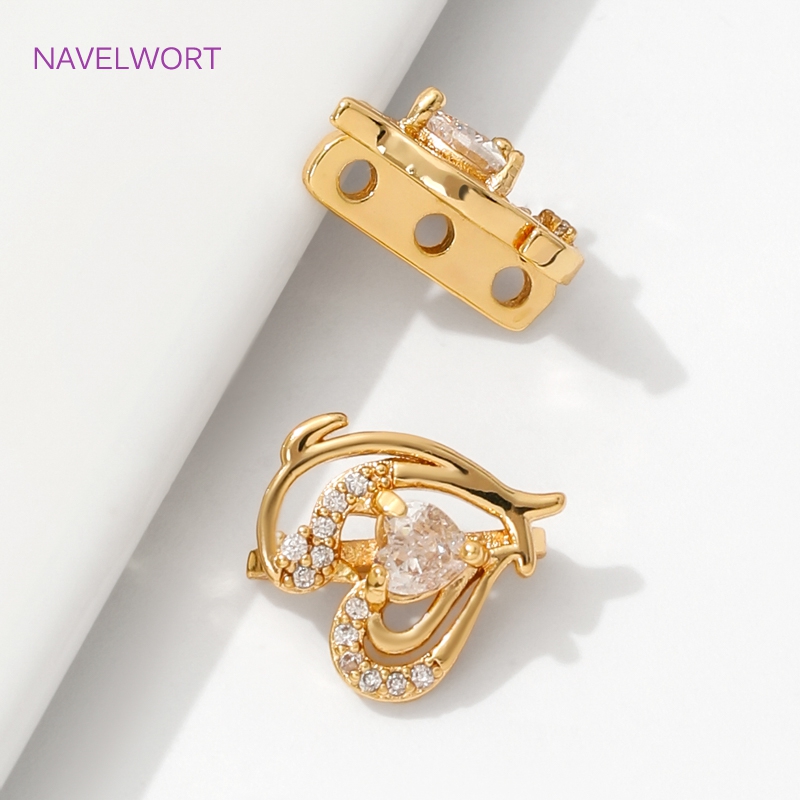 18K Gold Plated Inlaid Zircon  - Jewelry Making Items ulasan dan harga