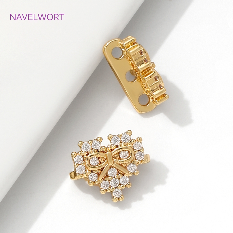 18K Gold Plated Inlaid Zircon  - Jewelry Making Items ulasan dan harga