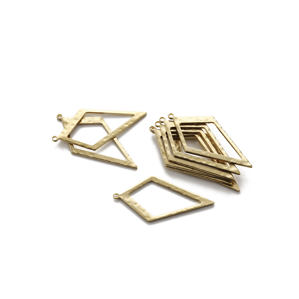 Raw Brass Hammered Rhombus Cha - Jewelry Making Hammer ulasan dan harga