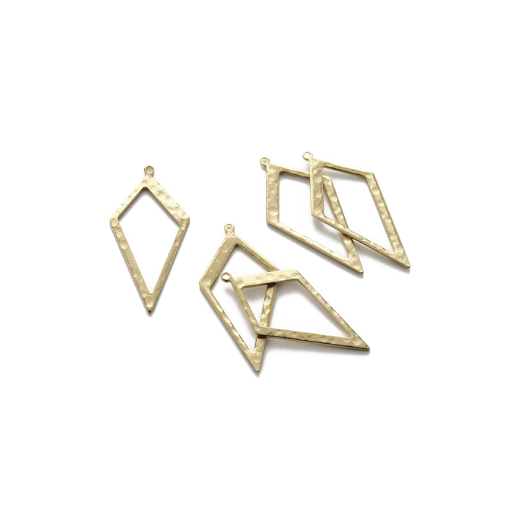 Raw Brass Hammered Rhombus Cha - Jewelry Making Hammer ulasan dan harga