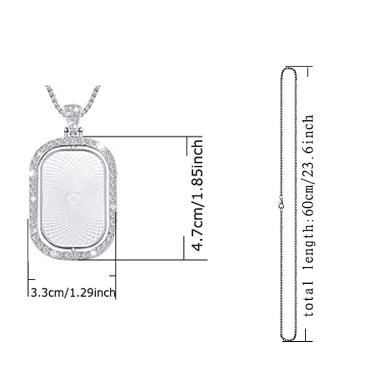 Personalized Custom Rectangula - Jewelry Making Necklaces ulasan dan harga