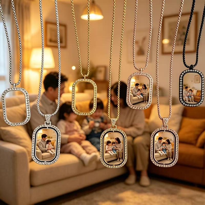 Personalized Custom Rectangula - Jewelry Making Necklaces ulasan dan harga