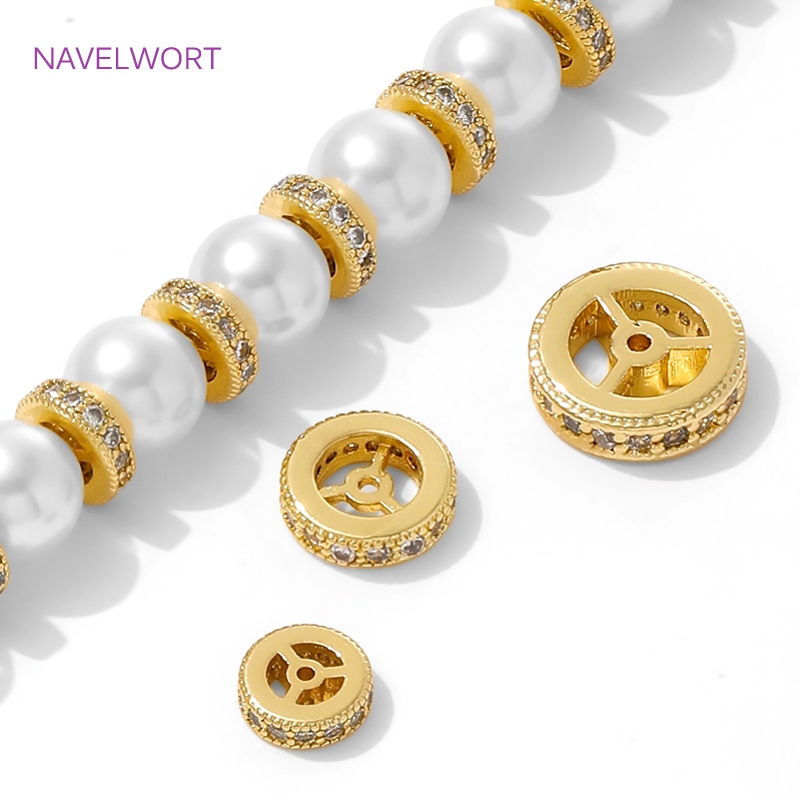 18K Gold Plated Round Wheel Sp - Jewelry Making Items ulasan dan harga