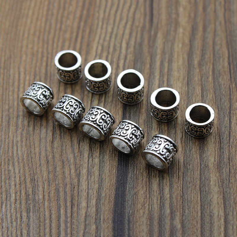 20pcs Metal Large Hole 6mm/Tib - Jewelry Making Silver ulasan dan harga