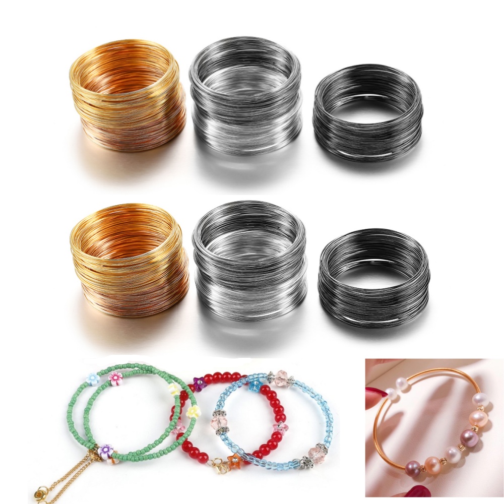 100 Loops/lot 0.6mm Silver Gol - Jewelry Making Silver ulasan dan harga