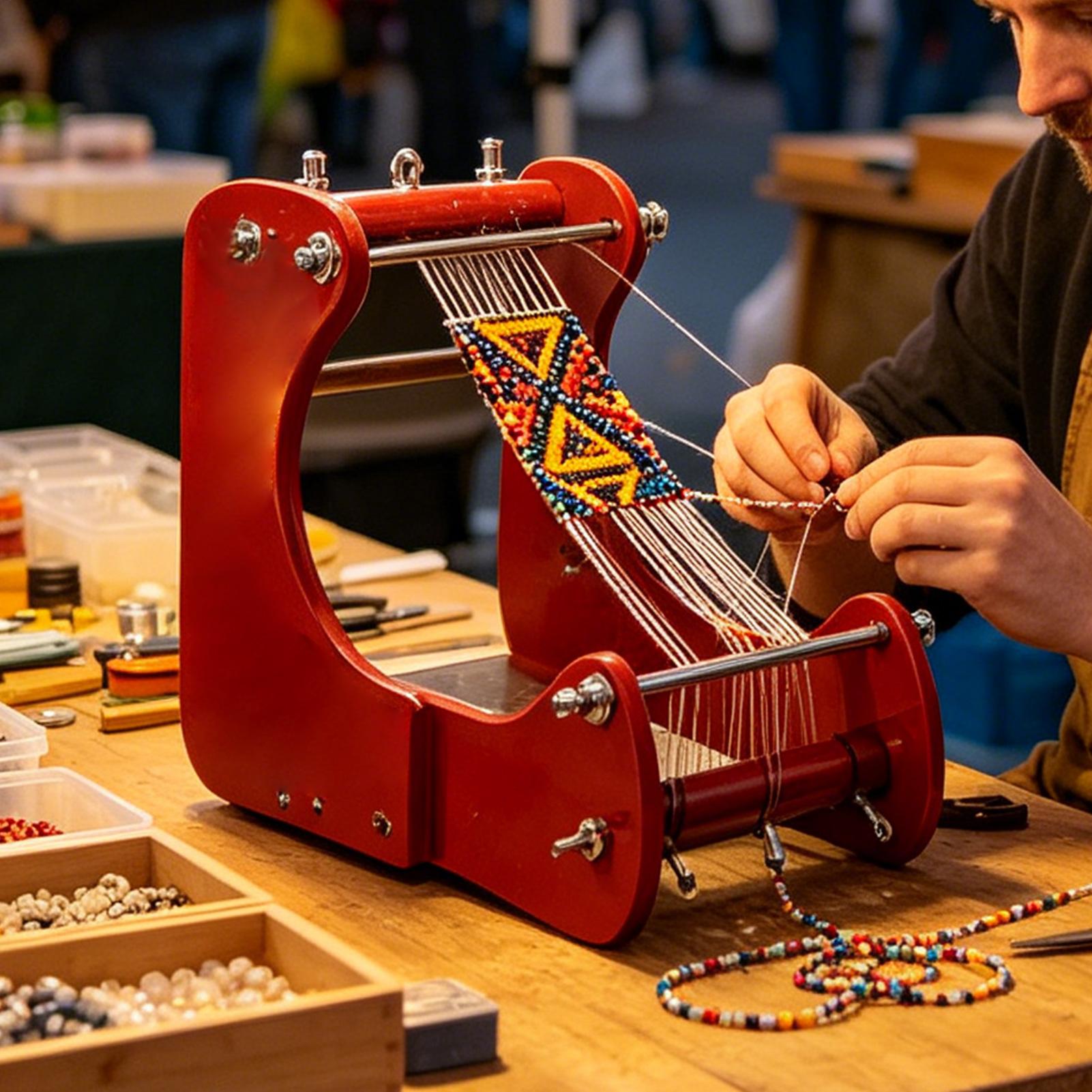 Standing Bead Loom Adjustable  - Jewelry Making For Beginners ulasan dan harga