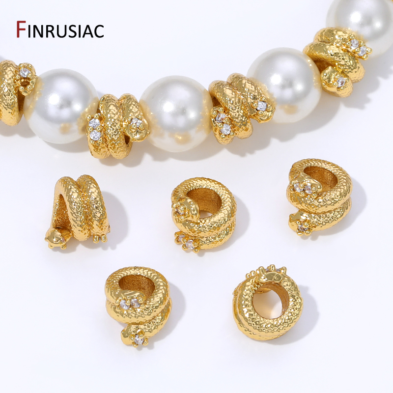 18K Gold Plated Brass Snake Sh - Jewelry Making Items ulasan dan harga