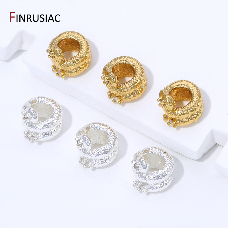 18K Gold Plated Brass Snake Sh - Jewelry Making Items ulasan dan harga