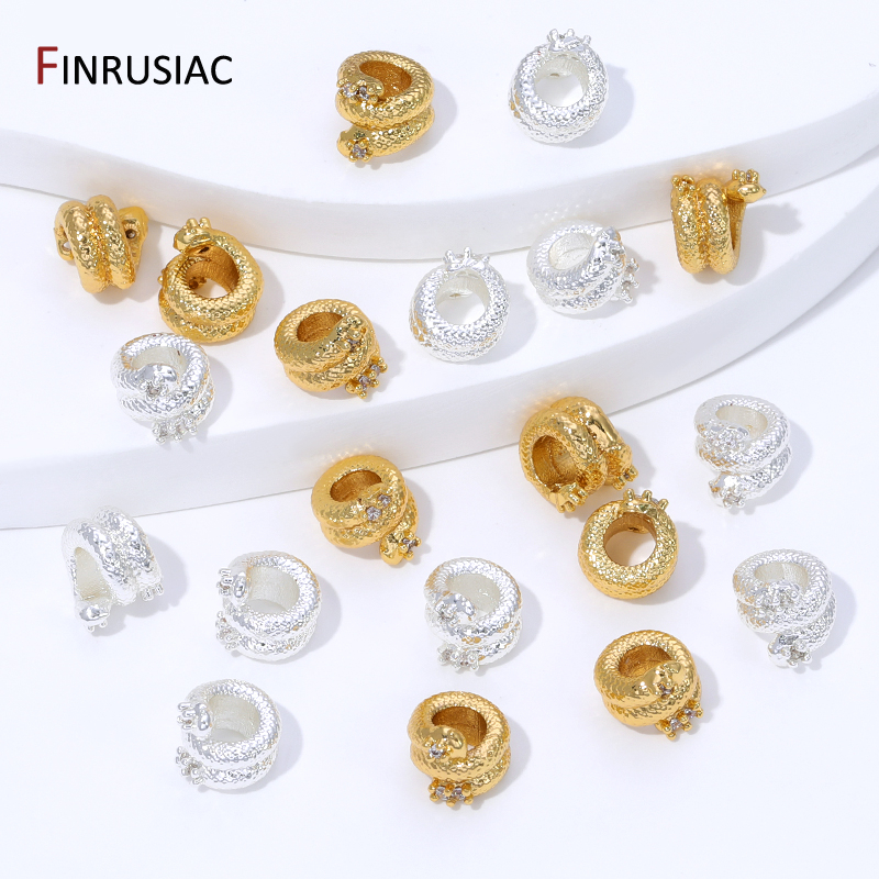18K Gold Plated Brass Snake Sh - Jewelry Making Items ulasan dan harga