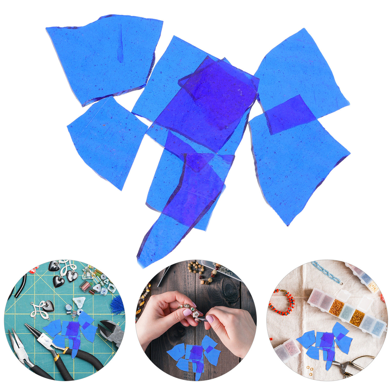 Colored Glass Slices Confetti  - Jewelry Making For Beginners ulasan dan harga