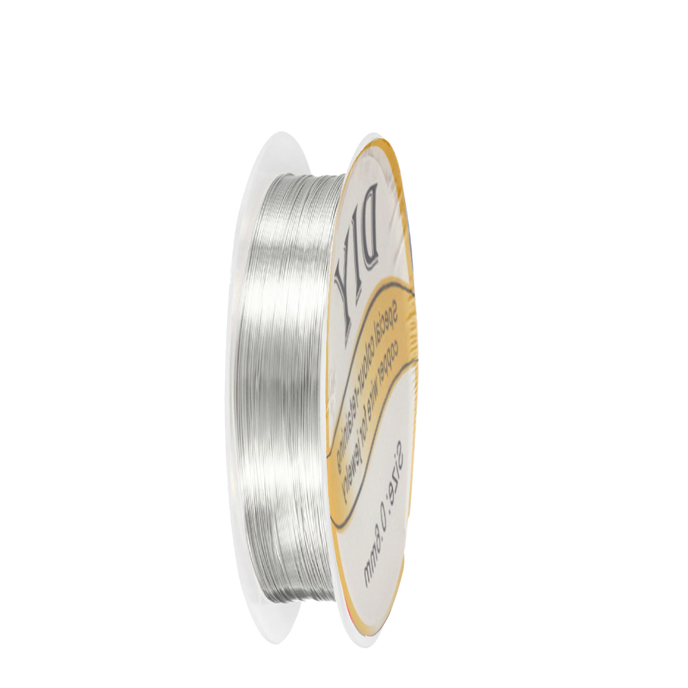 1Roll Silver Copper Wire 0.3/0 - Jewelry Making Silver ulasan dan harga