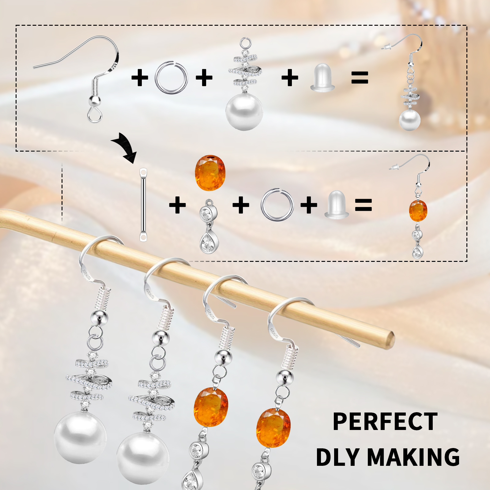 925 Silver/Gold Plated Earring - Jewelry Making Hardware ulasan dan harga