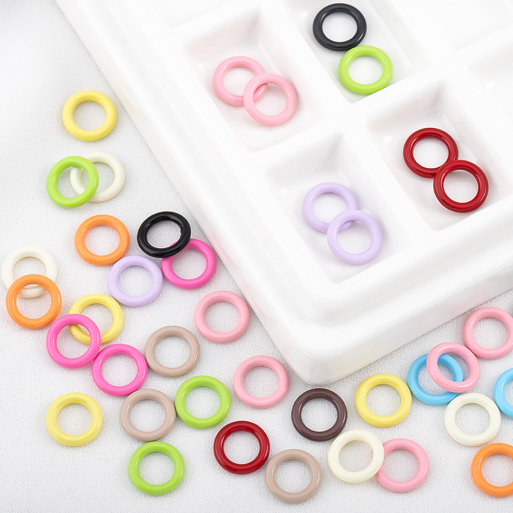 50pcs Enamel Closed Jump Rings - Jewelry Making Looper Tool ulasan dan harga