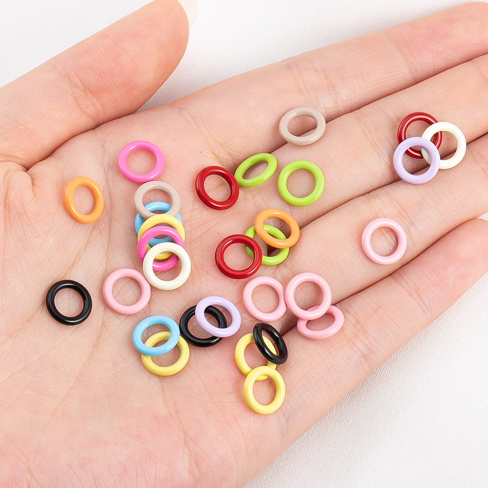 50pcs Enamel Closed Jump Rings - Jewelry Making Looper Tool ulasan dan harga
