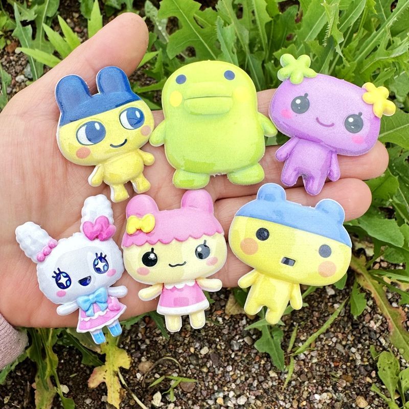 45mm Cartoon Tamagotchi double - Jewelry Making Necklaces ulasan dan harga