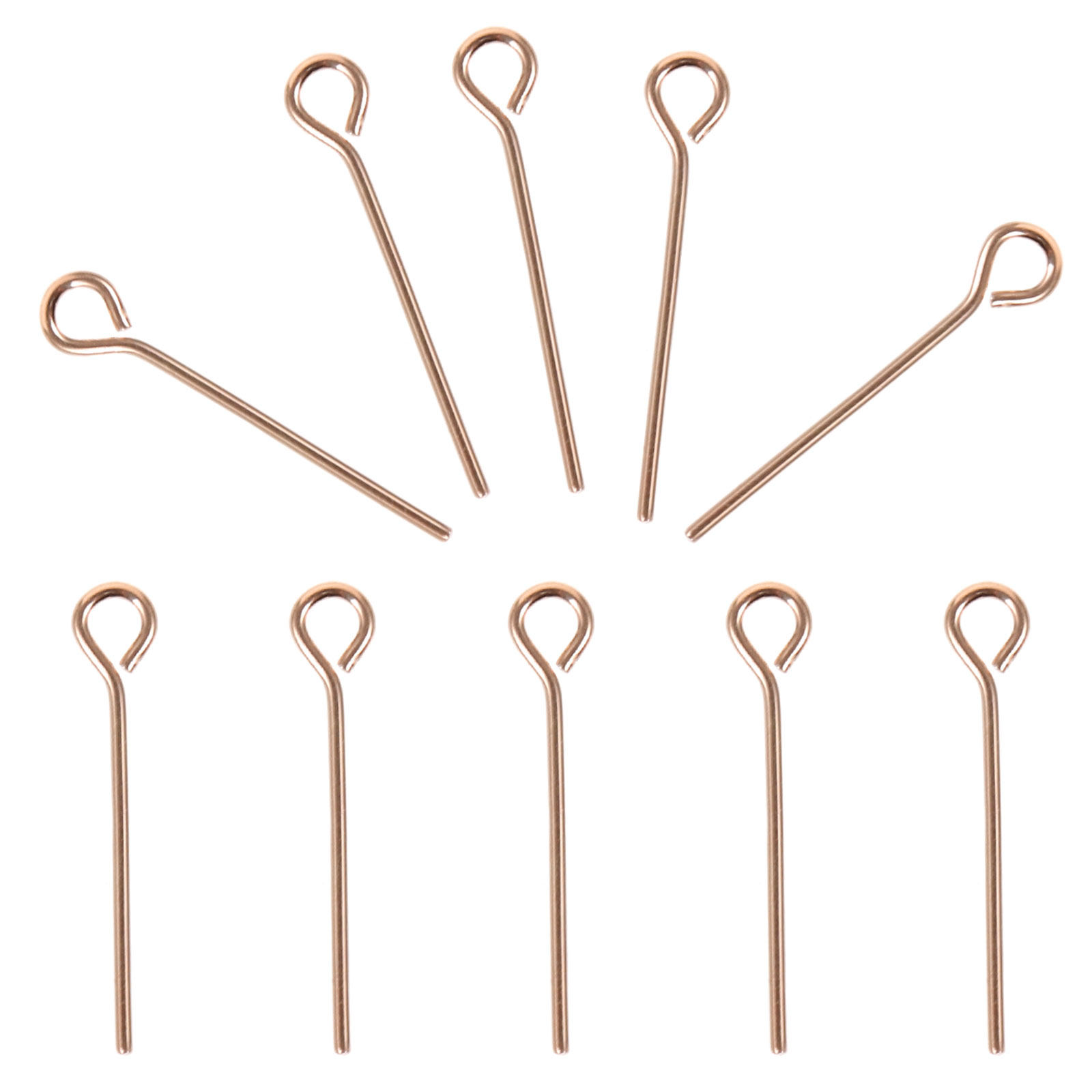 10pcs Eye Pins Stainless Steel - Jewelry Making Silver ulasan dan harga