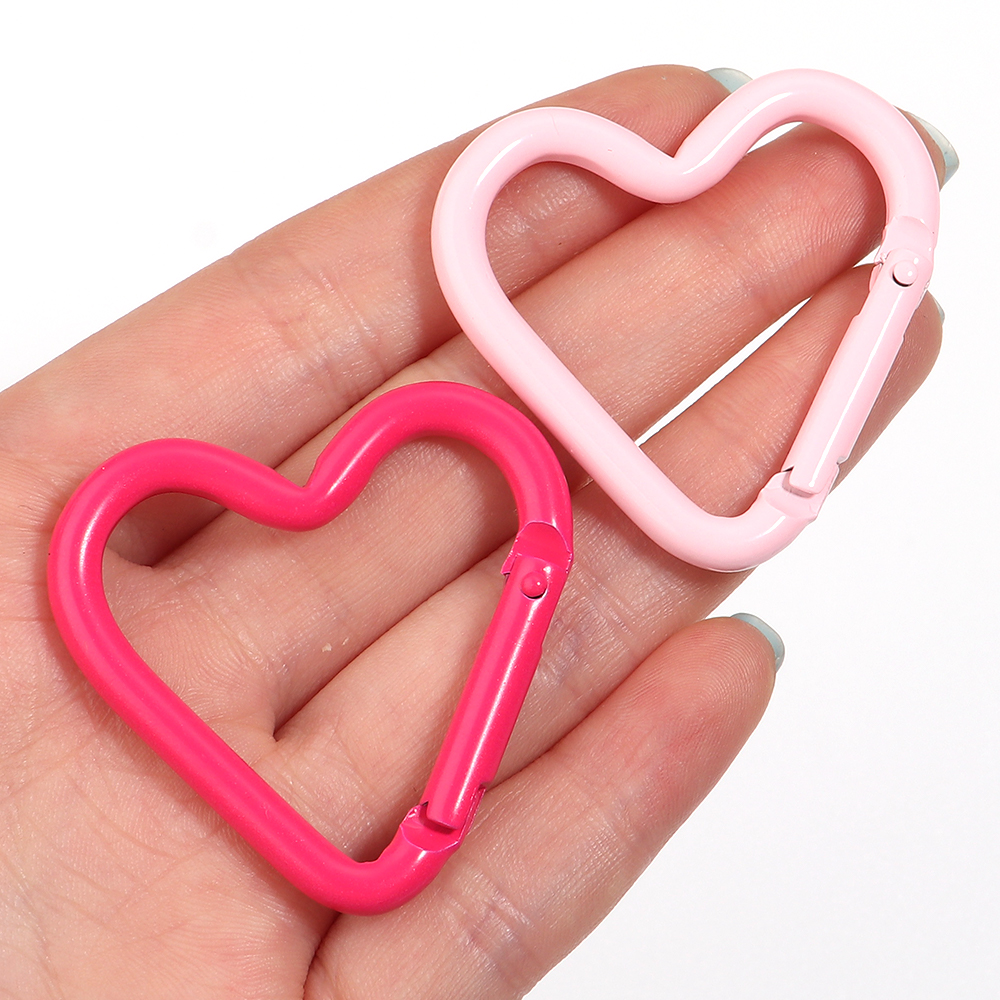 5pcs Colorful Heart-shaped Alu - Jewelry Making Hardware ulasan dan harga