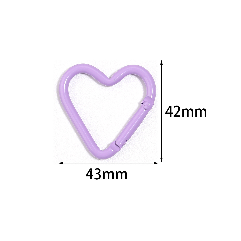 5pcs Colorful Heart-shaped Alu - Jewelry Making Hardware ulasan dan harga