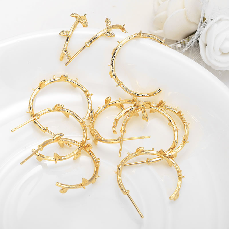 6PCS 18K Gold Color Brass with - Jewelry Making Articles ulasan dan harga