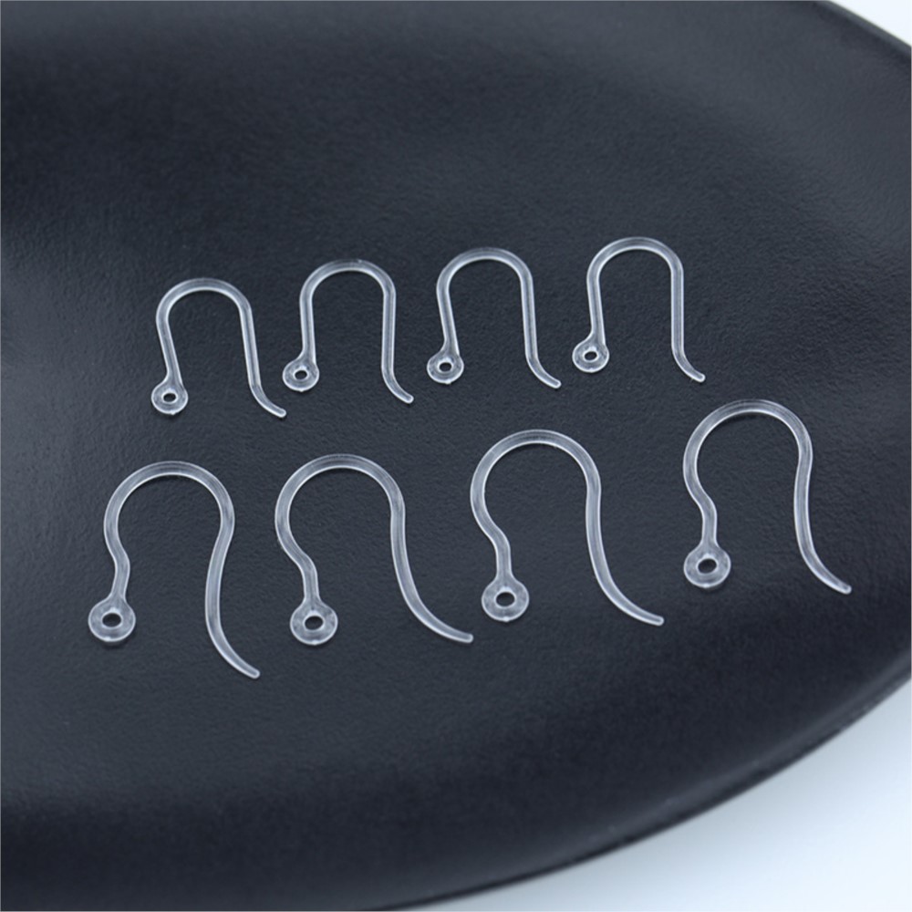 40pcs Clear Plastic Earring Ho - Jewelry Making Hardware ulasan dan harga