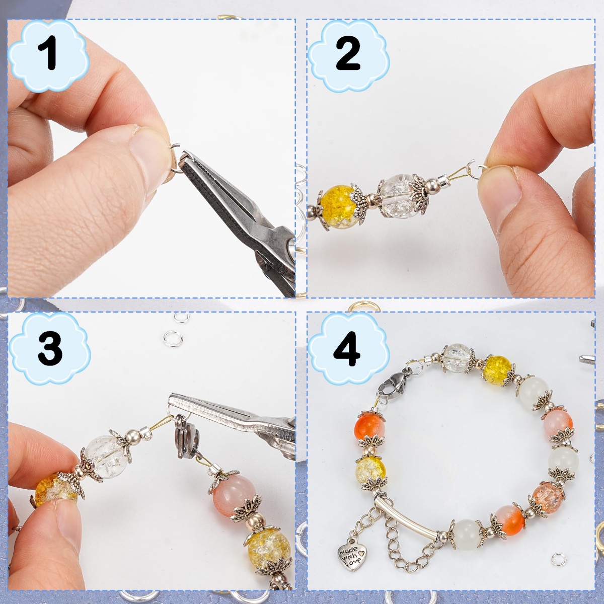 Iron Open Jump Rings Connector - Jewelry Making Looper Tool ulasan dan harga